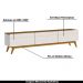 Rack Bancada 3 Gavetas 180cm Amy Off White/Freijó G29 - Gran Belo