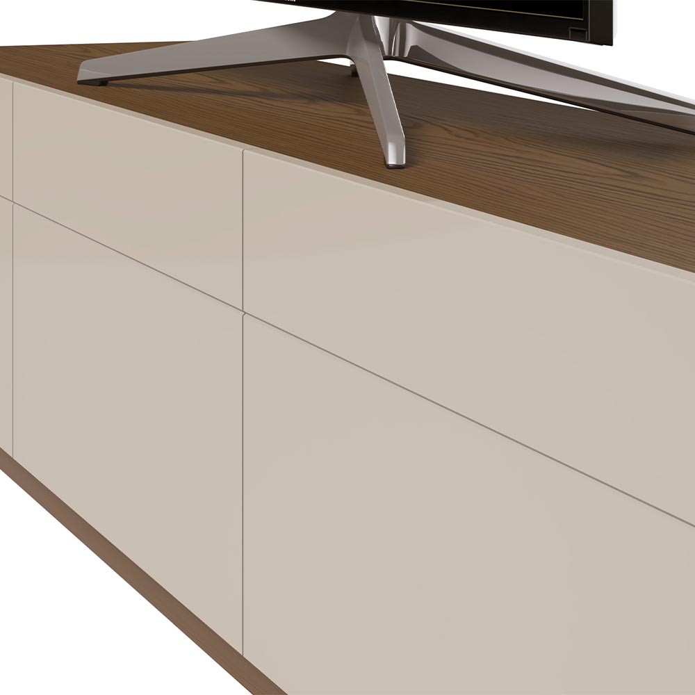 Rack Bancada 3 Gavetas 180cm Amy Off White/Freijó G29 - Gran Belo