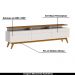 Rack Bancada 3 Gavetas com Nicho 180cm Amy Off White/Freijó G29 - Gran Belo