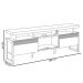 Rack Bancada Decorativo Elora MDP/MDF TV até 70 Polegadas Nichos Nature/Off White G77 - Gran Belo