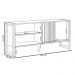Rack Bancada Decorativo Gael MDP/MDF TV até 55 Polegadas Porta Nature/Off White G77 - Gran Belo