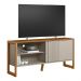 Rack Bancada Decorativo Gael MDP/MDF TV até 55 Polegadas Porta Nature/Off White G77 - Gran Belo