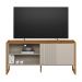 Rack Bancada Decorativo Gael MDP/MDF TV até 55 Polegadas Porta Nature/Off White G77 - Gran Belo