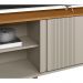 Rack Bancada Decorativo Gael MDP/MDF TV até 55 Polegadas Porta Nature/Off White G77 - Gran Belo