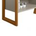 Rack Bancada Decorativo Gael MDP/MDF TV até 55 Polegadas Porta Nature/Off White G77 - Gran Belo