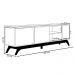 Rack Bancada Decorativo Hiro MDP/MDF TV até 70 Polegadas com Nichos Nature/Off White G77 - Gran Belo