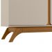 Rack Bancada Decorativo Hiro MDP/MDF TV até 70 Polegadas com Nichos Nature/Off White G77 - Gran Belo