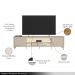 Rack Bancada Decorativo Switch MDP/MDF TV até 85 Polegadas LED Prateleiras Off White G77 - Gran Belo