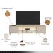 Rack Bancada Switch MDP/MDF TV até 85 Polegadas LED Prateleiras Tauari/Off White G77 - Gran Belo