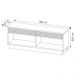 Rack Bancada para TV até 42 Sala de Estar RA2003 Natural/Off White G69 - Gran Belo