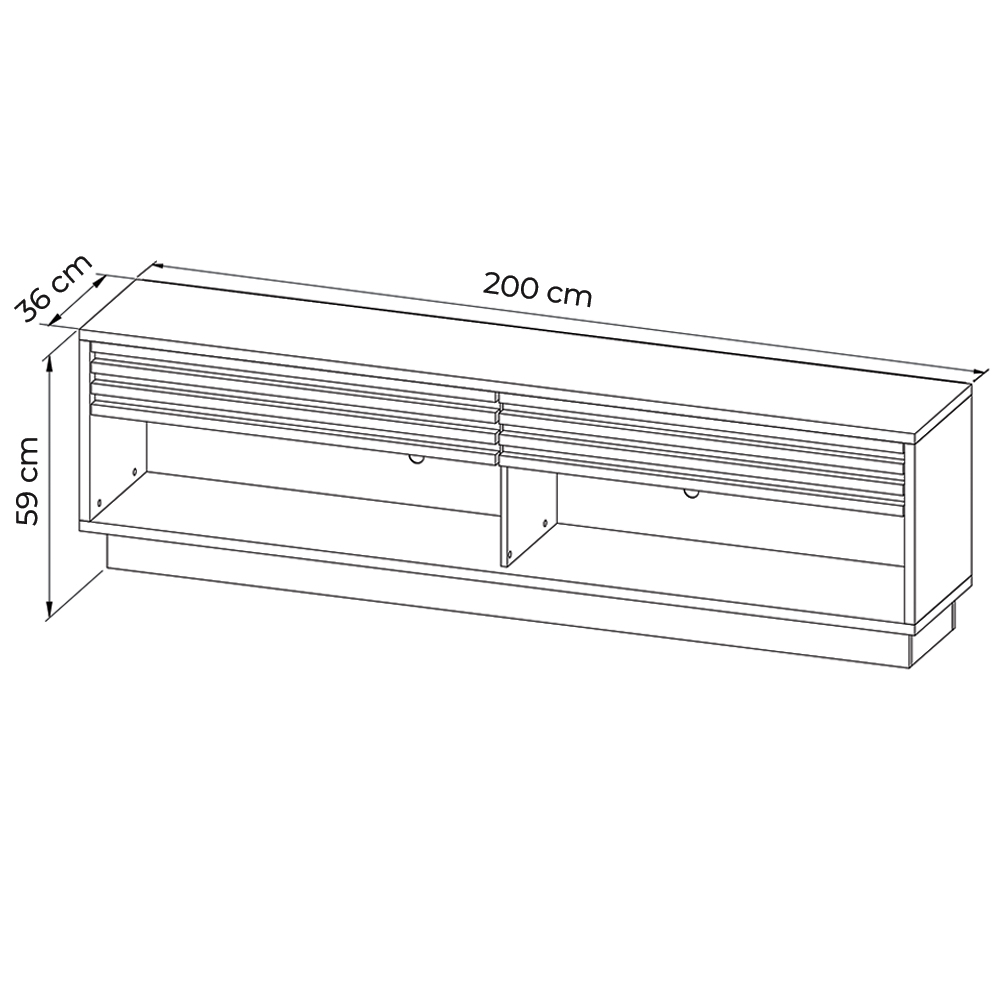 Rack Bancada para TV até 65 Sala de Estar RA2000 Natural G69 - Gran Belo