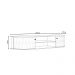 Rack Suspenso Faro Decorativo 2 Portas Deslizantes MDP até 75 Cinamomo/OffWhite G97 - Gran Belo