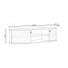 Rack Suspenso Reggio Decorativo 2 Portas Deslizantes MDP até 60 Cinamomo/OffWhite G97 - Gran Belo