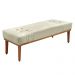 Recamier Decorativo 140cm Base Madeira Maciça Kors Veludo Bege G63 - Gran Belo