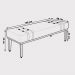Recamier Decorativo 140cm Base Madeira Maciça Kors Veludo Bege G63 - Gran Belo