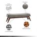 Recamier Design Contemporâneo 160cm Lionel Pés Madeira Linho Cinza/Natural G62 - Gran Belo