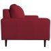 Sofá 02 Lugares Sala de Estar Recepção 200cm Brad Couro Vermelho G58 - Gran Belo