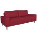Sofá 03 Lugares Sala de Estar Recepção 220cm Bipartido Brad Couro Vermelho G58 - Gran Belo