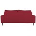 Sofá 03 Lugares Sala de Estar Recepção 220cm Bipartido Brad Couro Vermelho G58 - Gran Belo
