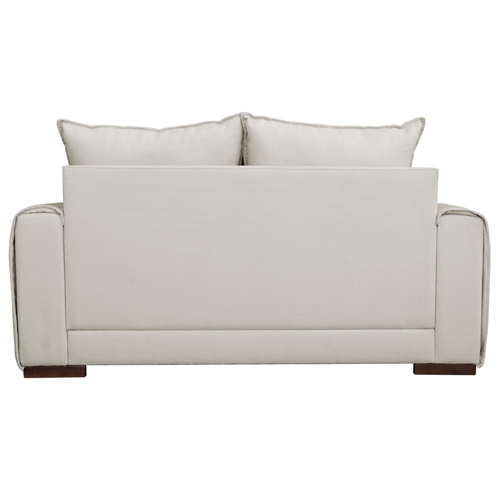 Sofá 2 Lugares 170cm Base Madeira York Linho Bege G28 - Gran Belo