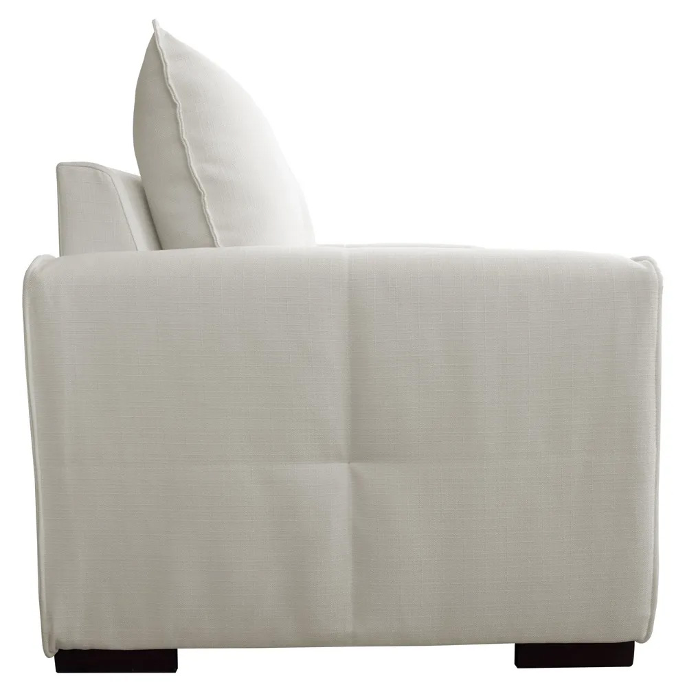 Sofá 2 Lugares 170cm Base Madeira York Linho Bege G28 - Gran Belo
