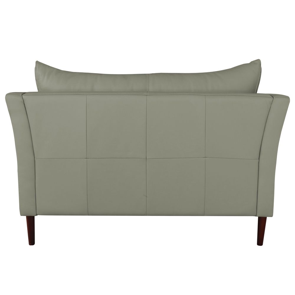 Sofá 2 Lugares Decorativo Sala de Estar 120cm Pés Palito Lubbock Couro Fendi G58 - Gran Belo