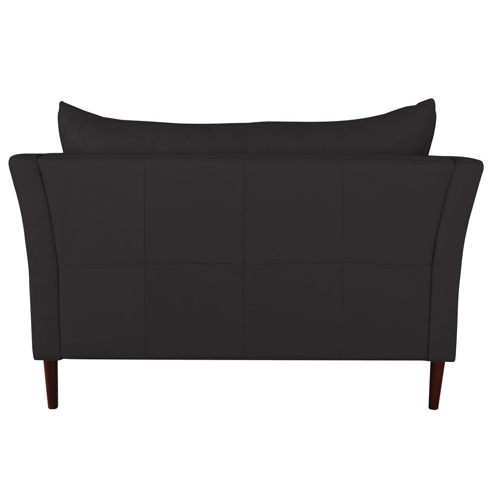 Sofá 2 Lugares Decorativo Sala de Estar 120cm Pés Palito Lubbock Couro Marrom G58 - Gran Belo
