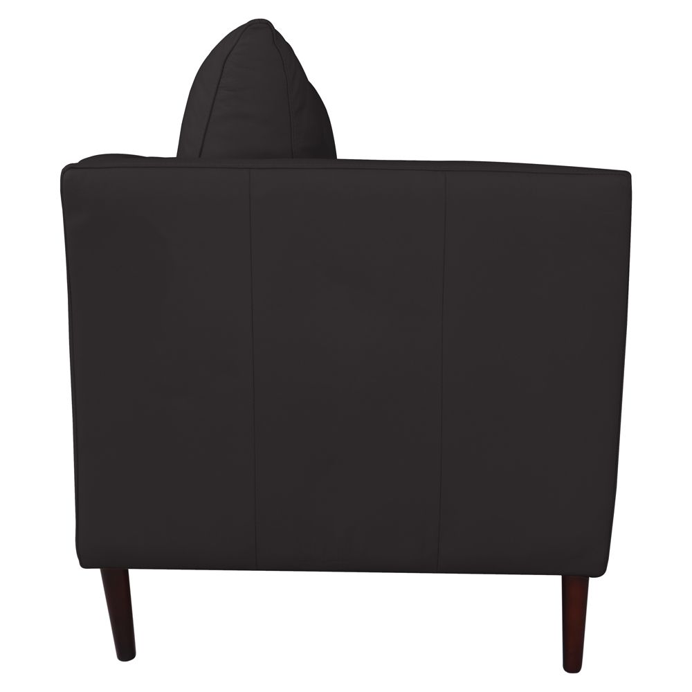 Sofá 2 Lugares Decorativo Sala de Estar 120cm Pés Palito Lubbock Couro Marrom G58 - Gran Belo