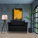 Sofá 2 Lugares Decorativo Sala de Estar 120cm Pés Palito Lubbock Couro Preto G58 - Gran Belo
