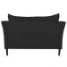 Sofá 2 Lugares Decorativo Sala de Estar 120cm Pés Palito Lubbock Couro Preto G58 - Gran Belo