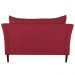 Sofá 2 Lugares Decorativo Sala de Estar 120cm Pés Palito Lubbock Couro Vermelho G58 - Gran Belo