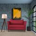 Sofá 2 Lugares Decorativo Sala de Estar 120cm Pés Palito Lubbock Couro Vermelho G58 - Gran Belo
