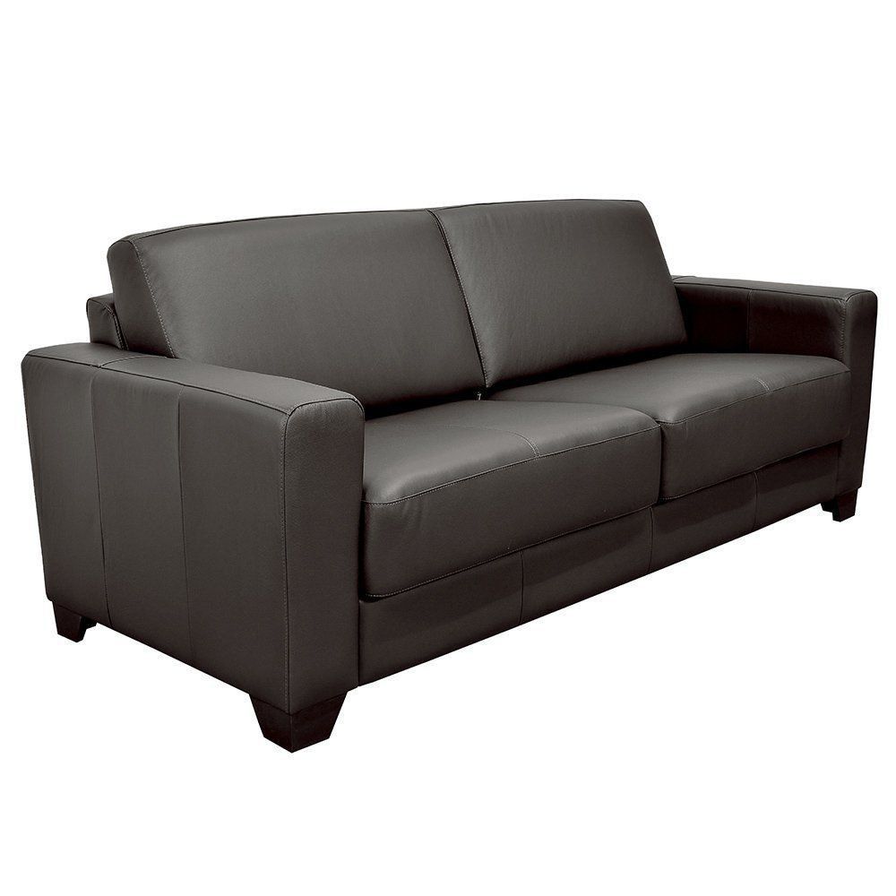 Sofá 2 Lugares Estocolmo 155cm Couro Chocolate - Gran Belo