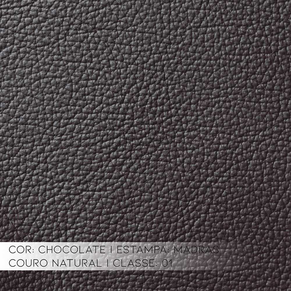 Sofá 2 Lugares Estocolmo 155cm Couro Chocolate G03 - Gran Belo
