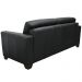 Sofá 2 Lugares Estocolmo 155cm Couro Negro - Gran Belo