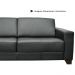 Sofá 2 Lugares Estocolmo 155cm Couro Negro - Gran Belo