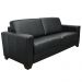 Sofá 2 Lugares Estocolmo 155cm Couro Negro - Gran Belo