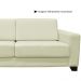 Sofá 2 Lugares Estocolmo 155cm Couro Off White G03 - Gran Belo