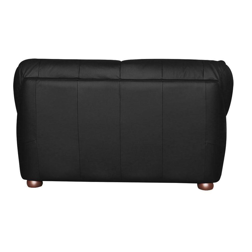 Sofá 2 Lugares Laura 160cm Couro Negro G03 - Gran Belo