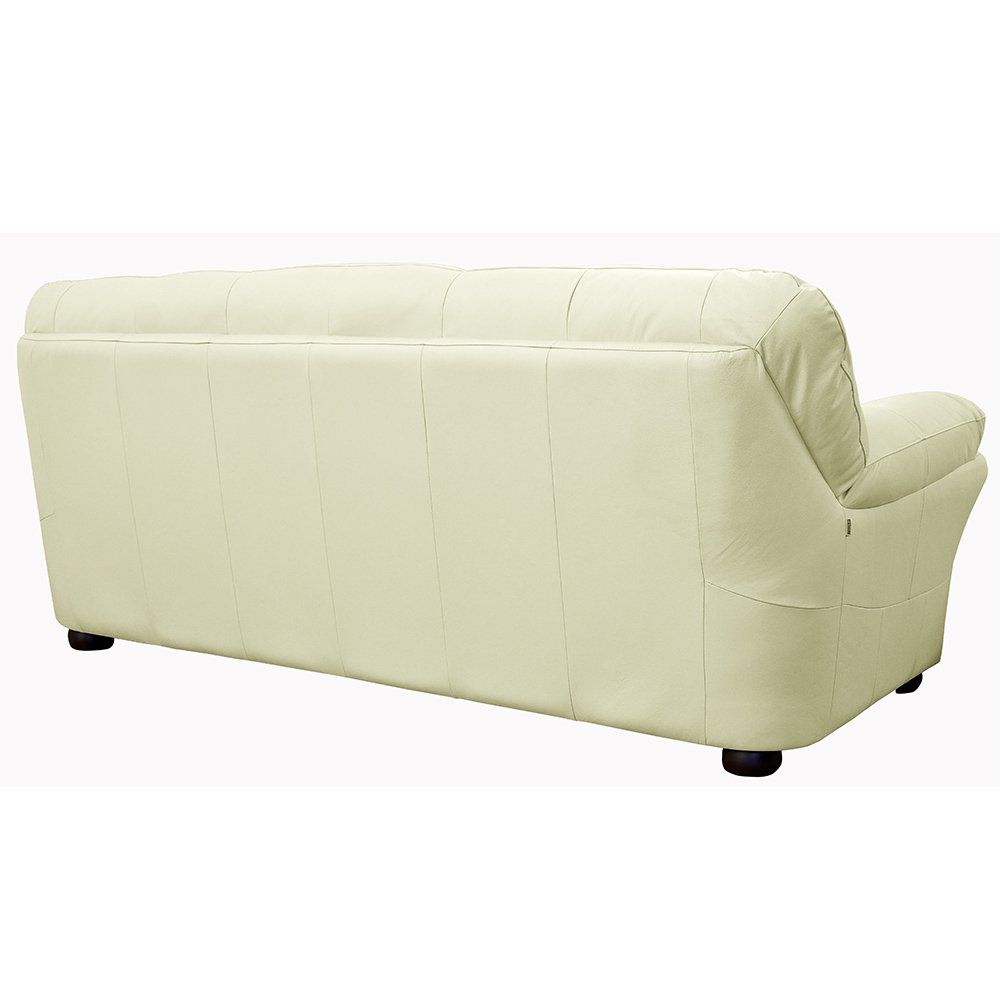 Sofá 2 Lugares Laura 160cm Couro Off White - Gran Belo