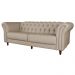 Sofá 2 Lugares Maggiore 180cm Couro Bege G58 - Gran Belo