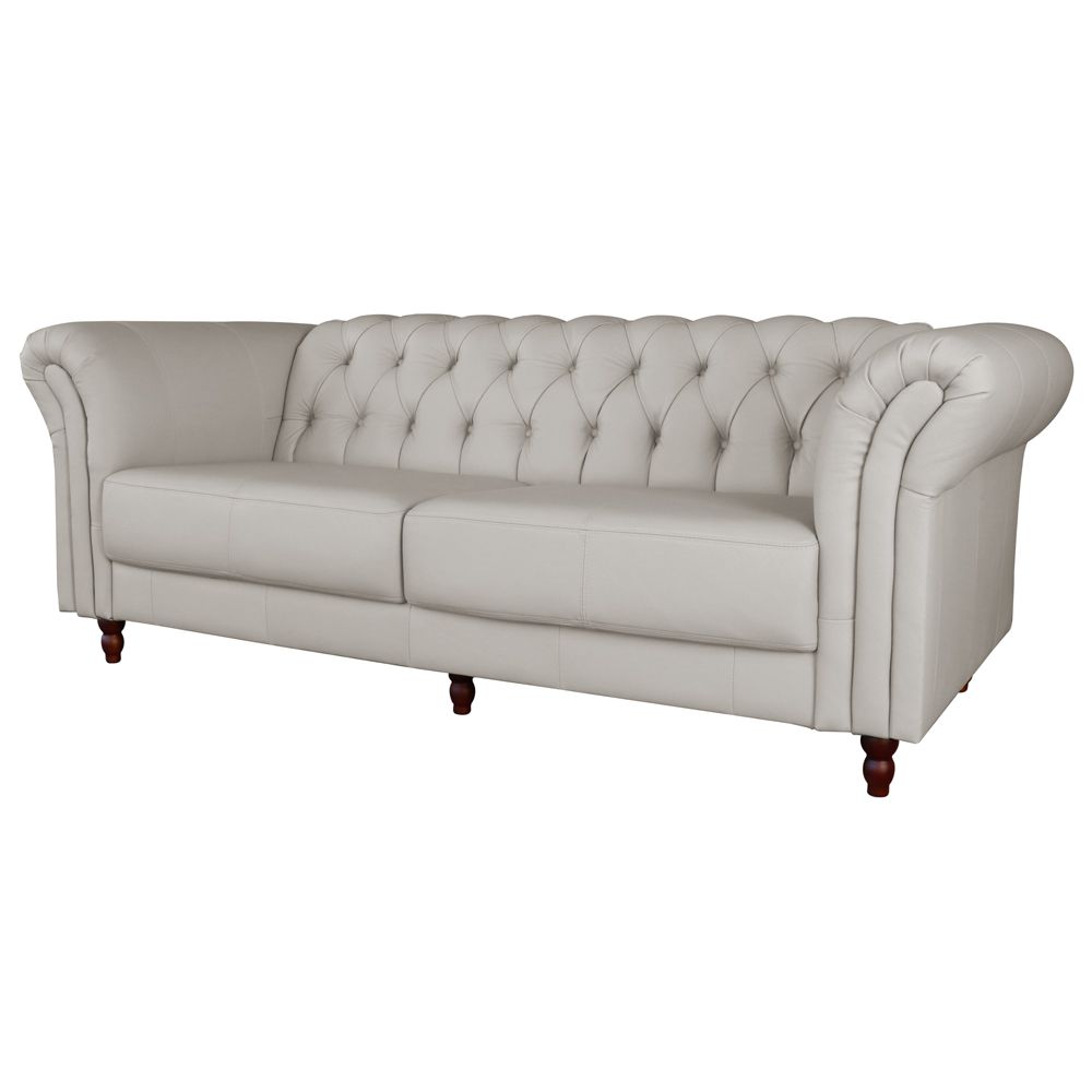 Sofá 2 Lugares Maggiore 180cm Couro Off White G58 - Gran Belo