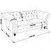 Sofá 2 Lugares Maggiore 180cm Couro Off White G58 - Gran Belo