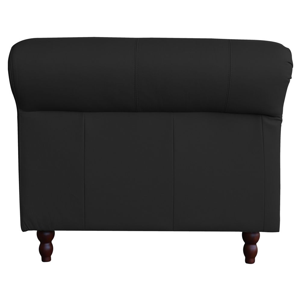 Sofá 2 Lugares Maggiore 180cm Couro Preto - Gran Belo