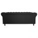 Sofá 2 Lugares Maggiore 180cm Couro Preto - Gran Belo
