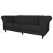 Sofá 2 Lugares Maggiore 180cm Couro Preto G58 - Gran Belo