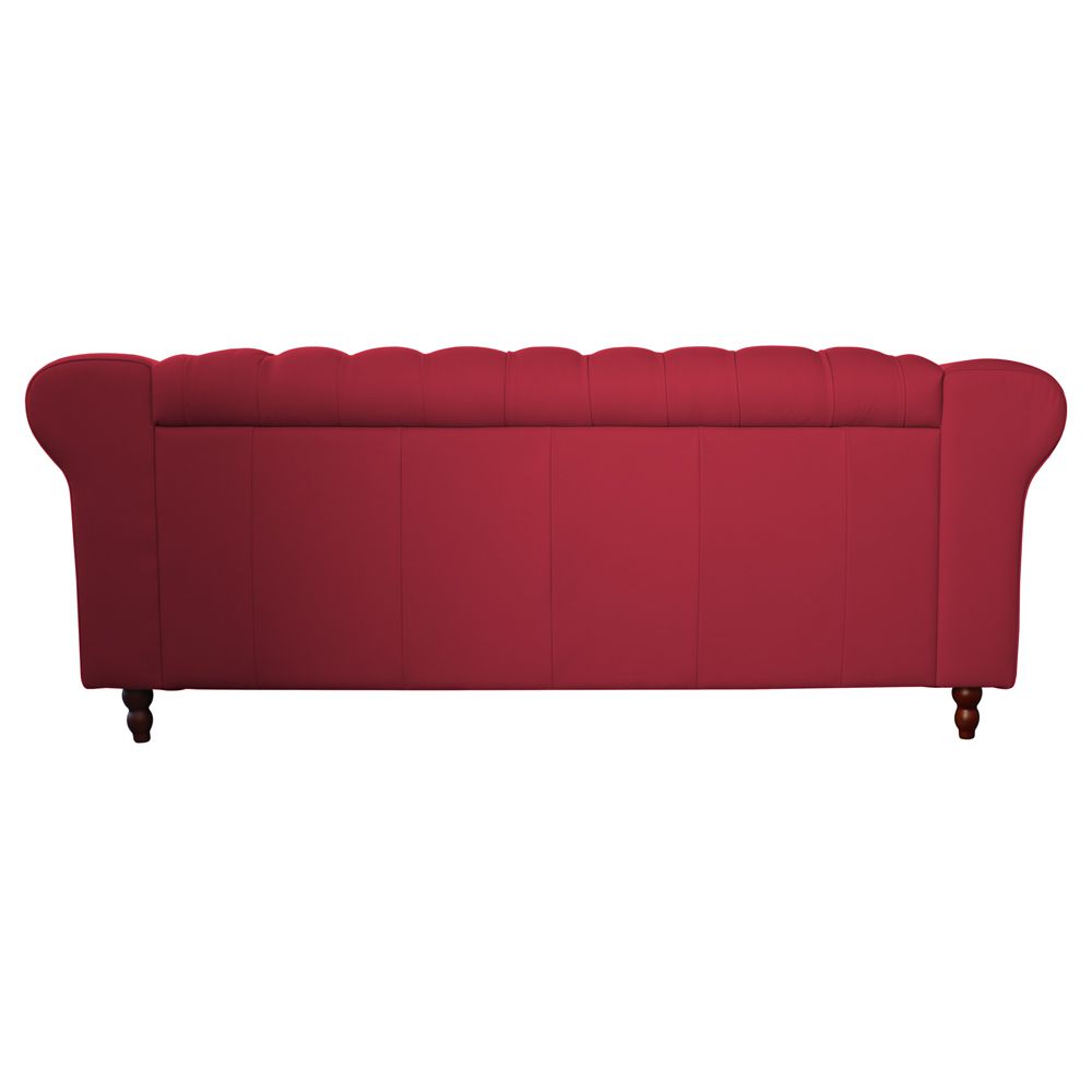 Sofá 2 Lugares Maggiore 180cm Couro Vermelho - Gran Belo