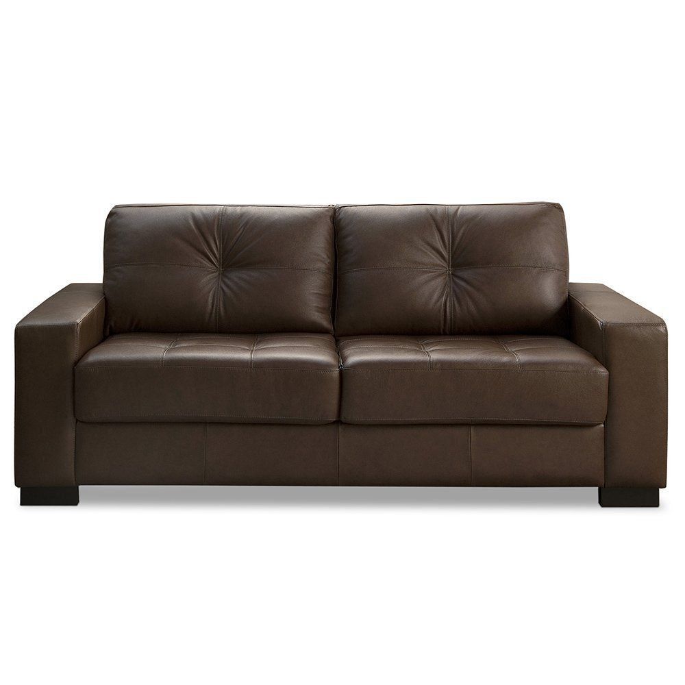 Sofá 2 Lugares Milão 150cm Couro Caramelo - Gran Belo