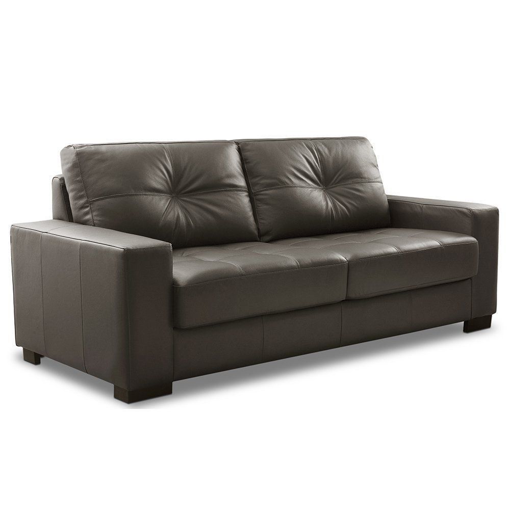 Sofá 2 Lugares Milão 150cm Couro Chocolate - Gran Belo