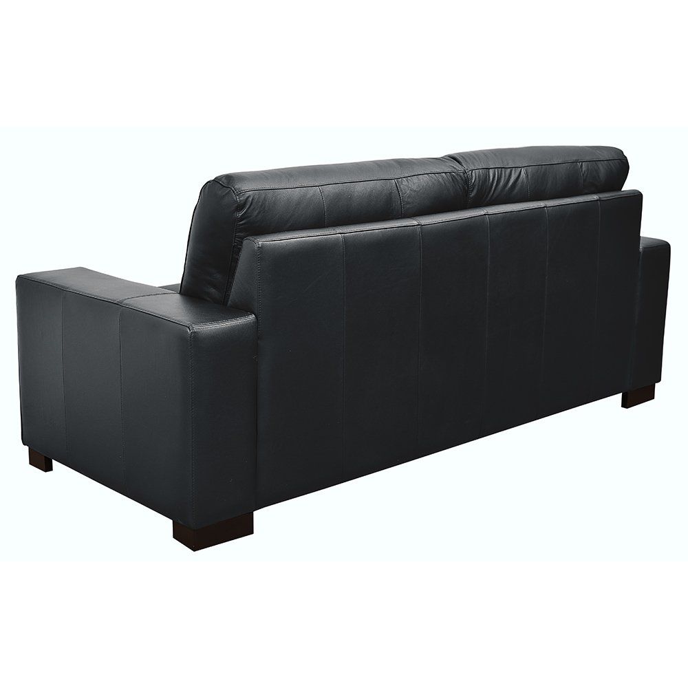 Sofá 2 Lugares Milão 150cm Couro Negro - Gran Belo